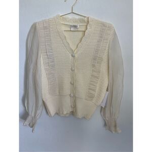 COCOBLEU Knit Bohemian Cardigan Size Large NWT